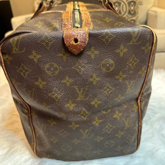 Authentic Louis Vuitton Monogram Coated Canvas Sac Souple 45 Boston Travel Bag - Picture 5 of 17